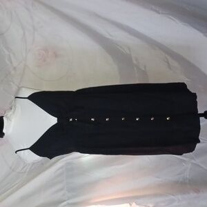 Zenobia Sleeveless V-neck Front Knot Mini-Dress